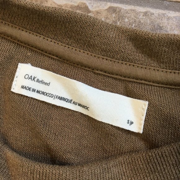 NWOT OAK + FORT Soft Knit Top in Melange Caramel - Picture 3 of 6